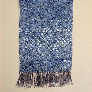 Blue Shimmering Vintage Opera Scarf